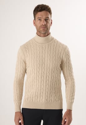 Pullover Rollkragenpullover Aus Kabelstrick