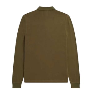 Fred Perry - Poloshirt für Herren/Damen Unisex, Langärmlig (Khakigrün)