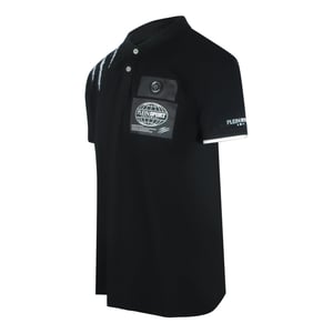 Plein Sport - Schwarzes Poloshirt Mit Kratzern An Der Schulter