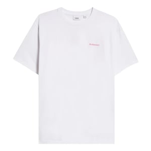 Weißes T-shirt Mit Burberry-logo Auf Der Rückseite