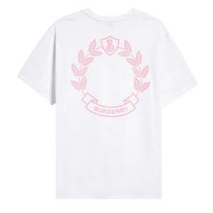 Weißes T-shirt Mit Burberry-logo Auf Der Rückseite