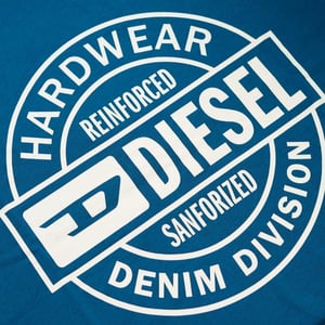 Diesel Herren Hardware Circle T-Shirt (Blauer Saphir)