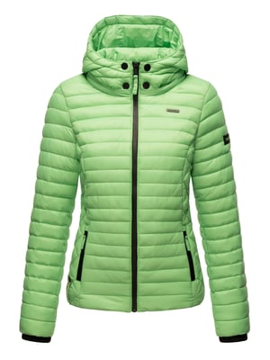 Marikoo Damen Steppjacke Samtpfote mit abnehmbarer Kapuze & Rippbündchen