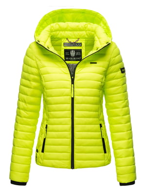 Marikoo Damen Steppjacke Samtpfote mit abnehmbarer Kapuze & Rippbündchen