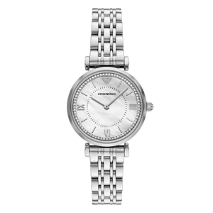 Emporio Armani Gianni T-bar Silber Damen Armbanduhr AR11701