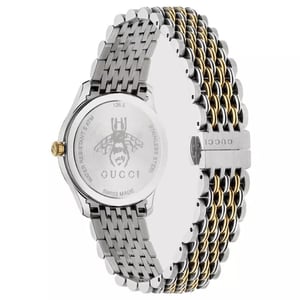 Gucci G-Timeless 29mm Damenuhr mit Bienenmotiv und rosa Zifferblatt