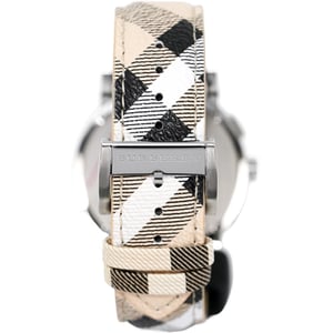 Burberry BU9360 Herren-Chronographenuhr - elegantes beigefarbenes Armband