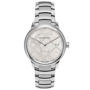 Burberry BU10004 Silberne Herrenuhr aus Edelstahl
