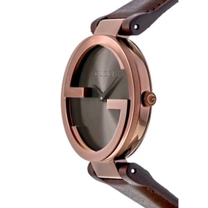 Gucci Damen YA133309 Interlocking G Braunes Zifferblatt Luxusuhr