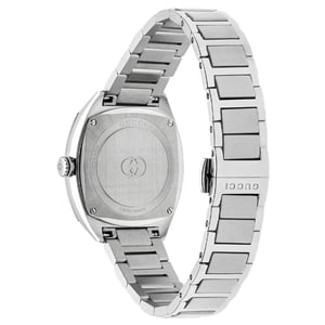 Gucci Interlocking Quarz Damenuhr 29mm - Eleganter silberner Zeitmesser
