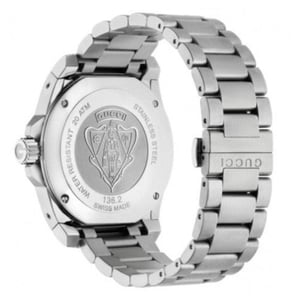 Gucci YA136203 Herren-Tauchuhr mit blauem Zifferblatt und Edelstahlarmband