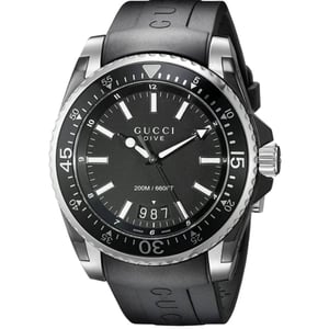 Gucci Dive Schwarze Herrenuhr YA136204 - Stilvoller und langlebiger Zeitmesser