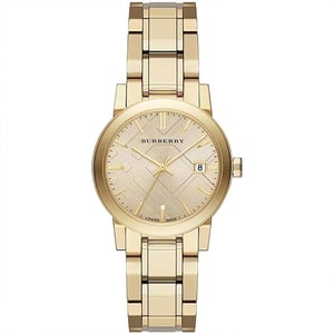 Burberry BU9134 Damenuhr - 34mm Champagner Gold Eleganz