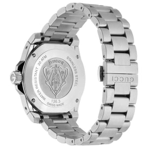 Gucci YA136302 Herren-Tauchuhr - 40 mm Edelstahl & 200 m wasserdicht