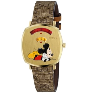 Gucci Disney X Gucci YA157420 Grip Unisex-Uhr - 35mm Gold Edelstahl