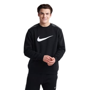 Nike - Schwarzer Pullover Mit Großem Swoosh-logo