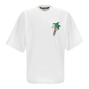 Palm Angels Herren Palmbaum Oversized T-Shirt (Weiß)