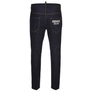 DSquared2 Herren Italienische Adresse Logo Jeans (Marineblau)