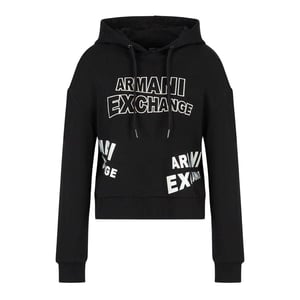 Armani Exchange - Kapuzenpullover für Damen, Zum Überziehen (Schwarz)