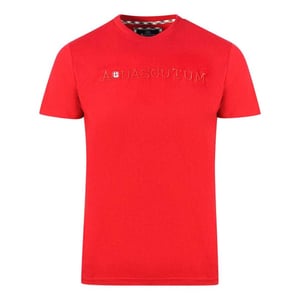 Aquascutum - T-Shirt für Herren, Logo (Rot)