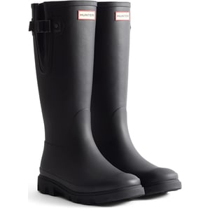 Hunter Downpour Verstellbare Gummi Stiefel Damen Schwarz Wellington Stiefel