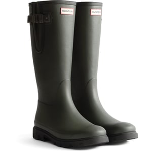 Hunter Downpour verstellbare Gummistiefel für Damen in Dunkeloliv/Schwarz