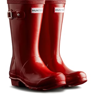 Hunter Junior Originals Gloss-Stiefel Gummistiefel für Kinder Militärrot