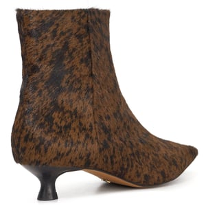 Dune Odore Leder Damen Tan Absatz Stiefeletten