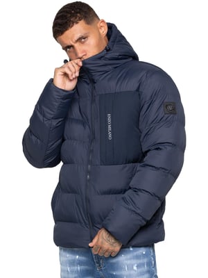 Enzo Milano | Herren Kapuzen-Pufferjacke