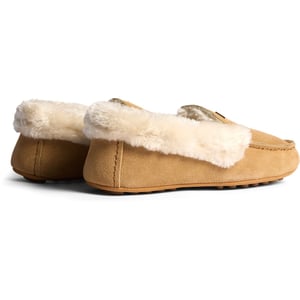 Hunter Damen Mokassins Slipper Sherpa Wildleder Damen Biscuit Hausschuhe