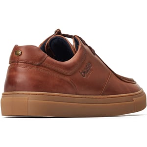 Base London Dalston Leder Herren Braune Mokassins Schuhe