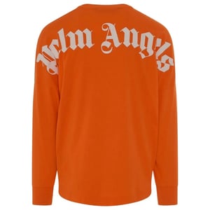 Palm Angels - "Classic" T-Shirt für Herren, Logo, Langärmlig (Orange)