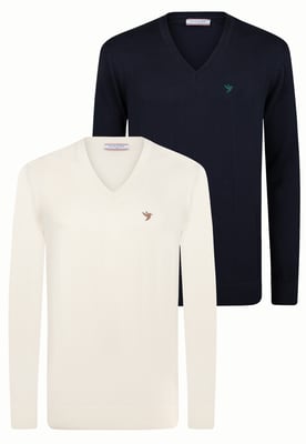 Pullover Pullover Mit V-Ausschnitt 2Er-Pack