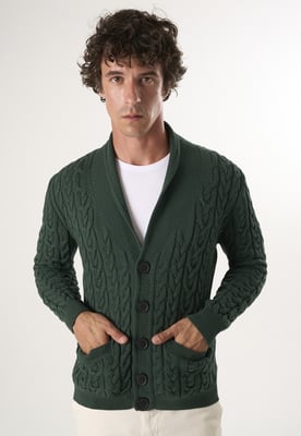 Strickjacke Geknöpfte Strickjacke
