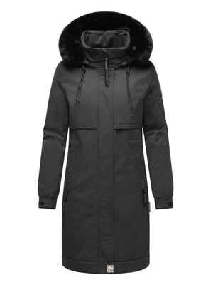 Navahoo Kaltwetterretter Damen Winter Parka mit Kunstfellkragen