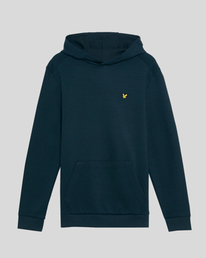 Lyle & Scott Jungen Brushback Fleece Hoodie - Marineblau