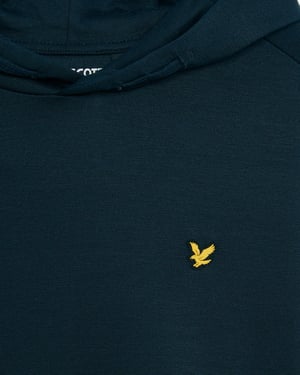 Lyle & Scott Jungen Brushback Fleece Hoodie - Marineblau
