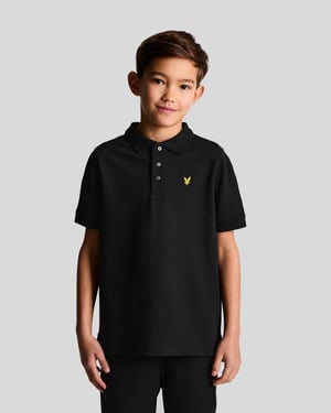 Lyle & Scott Jungen Baumwoll-Poloshirt - Schwarz