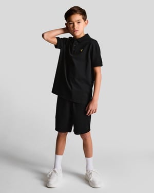 Lyle & Scott Jungen Baumwoll-Poloshirt - Schwarz