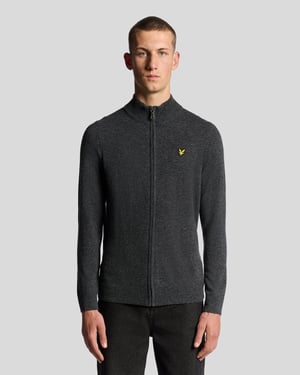 Lyle & Scott Lambswool-Mix Reißverschluss-K cardigan - Grau