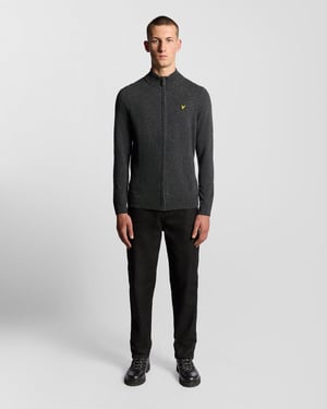 Lyle & Scott Lambswool-Mix Reißverschluss-K cardigan - Grau
