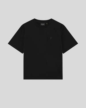 Lyle & Scott Schweres, entspanntes T-Shirt für Jungen – Schwarz
