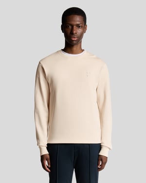 Lyle & Scott Sweatshirt aus superfeiner Baumwolle mit Rundhalsausschnitt – Rosa