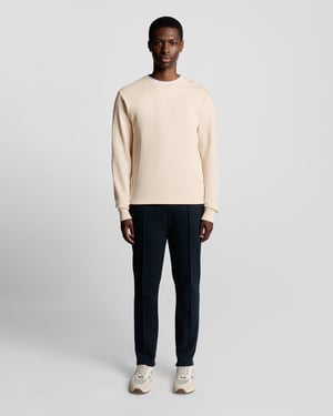 Lyle & Scott Sweatshirt aus superfeiner Baumwolle mit Rundhalsausschnitt – Rosa
