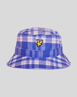 Lyle & Scott Fischerhut mit Schottenkaromuster - Blau