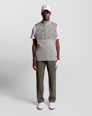 Lyle & Scott Golf Winddichte Printweste – Grau