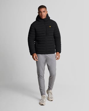Lyle & Scott Sports Leichte Pufferjacke – Schwarz