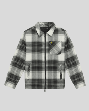 Lyle & Scott Jungenjacke mit gebürstetem Karomuster, Schwarz