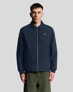 Lyle & Scott Wasserabweisende Ripstop-Steppjacke – Marineblau