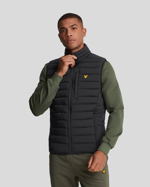 Lyle & Scott Sports Leichte Pufferjacke – Schwarz